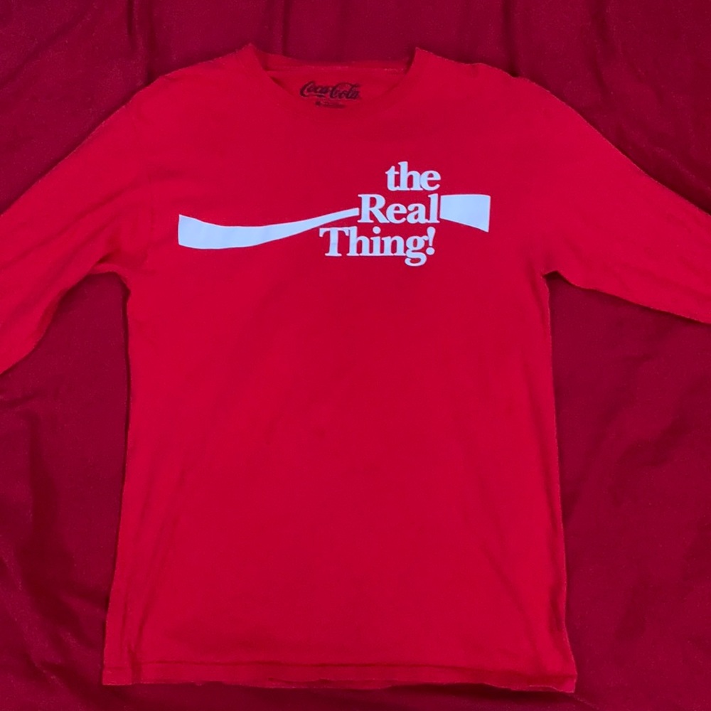 •Coca Cola Long Sleeve “The real thing” Graphic Tee